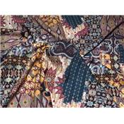 Tissu Etamine 100 % Viscose Imprimé Patchwork Folk