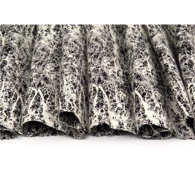 Coupon Jacquard Noir & Blanc Marbré 40 cm x 130 cm