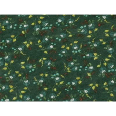 Tissu Jersey Vert Sapin Imprimé Fleurettes