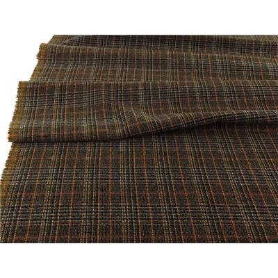 Tissu Lainage Léger Tartan Choco