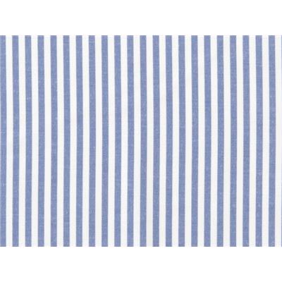Tissu Poly-Coton Rayure Bleu / Blanc Tissé