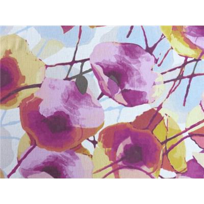Tissu Viscose / Lin Imprimé Fleurs Aquarelle