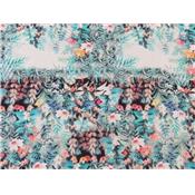 Tissu Jersey Viscose / Elasthanne Imprimé Fleur Tropical