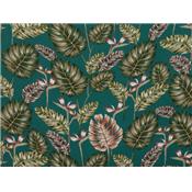 Tissu Viscose Feuillage Tropical