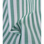 Tissu Oxford 100 % Coton Rayé Vert & Blanc