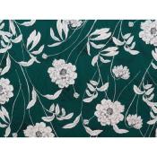 Tissu Crepe Viscose Fleuri Vert Paon