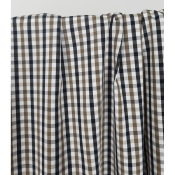 Tissu Popeline 100 % Coton Carreaux Beige & Noir