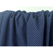 Tissu Popeline Fleurettes Marine
