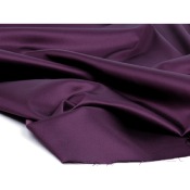 Tissu Satin Mélange Viscose Aubergine