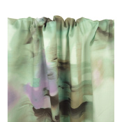 Tissu Satin de Coton Abstract Flowers Parme
