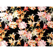 Coupon Sergé Coton Fleurs Aquarelle 40 cm x 150 cm