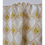 Tissu Serg� Lourd JON 100 % Coton Argyle Flowers
