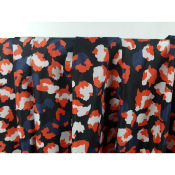 Tissu Technique Déperlant LEO Abstrait Red & Blue