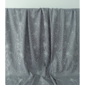 Tissu Toile Mélange Coton Rayé & Brodé Noir / Ecru