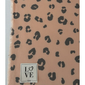 Tissu Twill de Viscose LEO Rose & Gris
