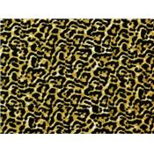 Coupon Satin Plissé Léopard Beige Doré 60 cm x 140 cm