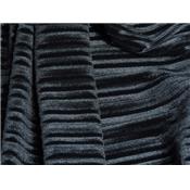 Tissu Maille Velours Plissé Noir