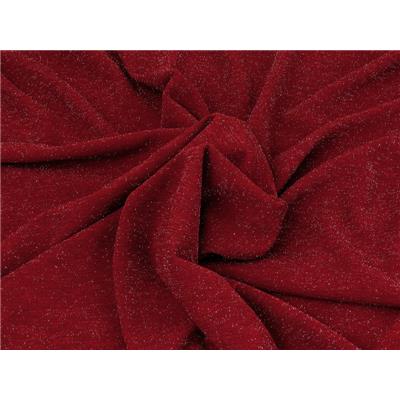 Tissu Maille Scuba Crepe Lurex Bordeaux