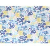 Tissu Jersey Viscose / Elasthanne Ecru Imprimé Fleurs et Feuillages