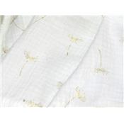 Tissu Double Gaze Ecru Dandelion Doré