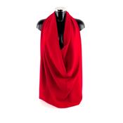 Tissu Crepe Satin Lourd Rouge