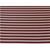 Tissu Jersey Viscose / Elasthanne Rayé Beige / Bordeaux