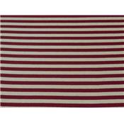 Tissu Jersey Viscose / Elasthanne Rayé Beige / Bordeaux