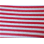 Tissu Jersey Polyester / Elasthanne Imprimé Rayure Blanc / Rouge