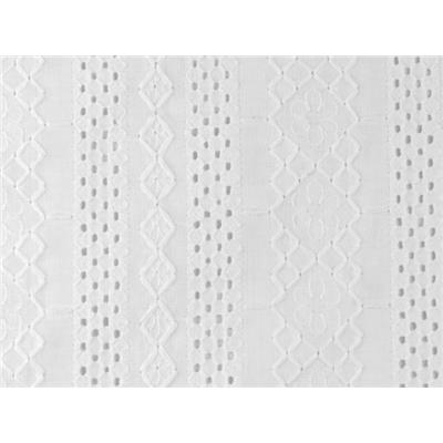 Tissu Broderie Anglaise Géométrique