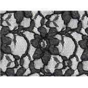 Coupon Dentelle Viscose / Polyester Noir 40 cm x 140 