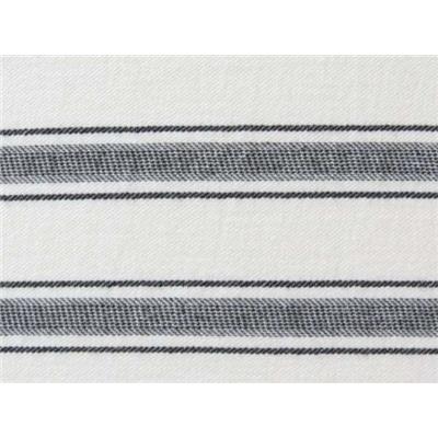 Tissu Etamine Rayé Ecru / Noir