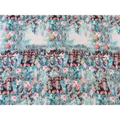 Tissu Jersey Viscose / Elasthanne Imprimé Fleur Tropical