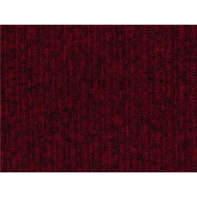 Tissu Maille Cotelé Bordeaux / Chiné Noir Toucher Peau de Peche