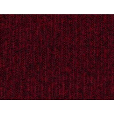 Tissu Maille Cotelé Bordeaux / Chiné Noir Toucher Peau de Peche