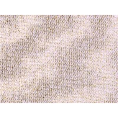 Tissu Molleton Beige Rosé / Lurex Doré