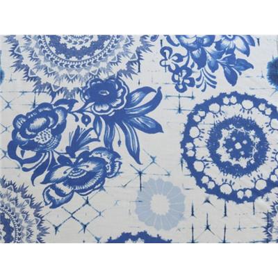 Tissu Voile de Viscose Imprimé Fleurs / Graphiques Effet Azulejos
