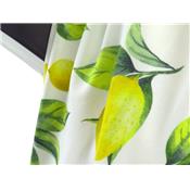 Tissu Jersey FUJI Citrons Blanc