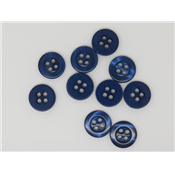 Bouton Rond Bleu Marine Type Perle 11 mm