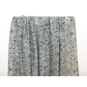 Tissu Voile Fleurette Bleu