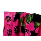 Tissu Crepe Viscose Fleurs Magenta