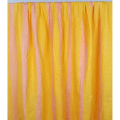 Tissu Double Gaze Rayures Irrégulières Jaune & Rose