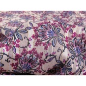 Tissu Voile Jacquard & Lurex Fleurs Ethniques