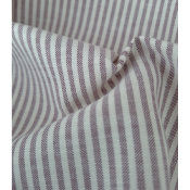Tissu Oxford 100 % Coton Rayures Prune