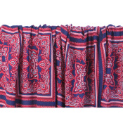 Tissu Voile de Viscose Bandana Marine / Rouge