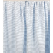 Tissu Seersucker Mélange Coton Rayé Bleu Ciel / Blanc