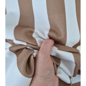 Tissu Sergé Lourd JON 100 % Coton Hazelnut Stripes