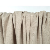 Tissu Maille Cote 2x2 Ajourée Coeur Beige Chiné