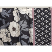 Tissu Voile Mélange Coton / Viscose Fleurs & Frise