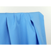 Tissu Popeline Satiné Coton Paper Touch Bleu