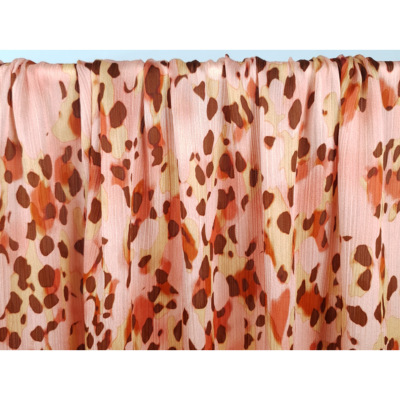 Tissu Satin Crinkel Abstract Dots